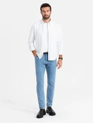 OMBRE Slim-fit Jeans Klassische Herrenjeans SLIM FIT Hellblau/Blau