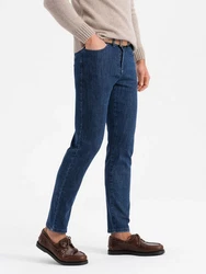 OMBRE Slim-fit Jeans Klassische Herrenjeans SLIM FIT Dunkelblau/Blau