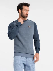 OMBRE Strickpullover Dunkelblau/Grau/Hellblau/Blau