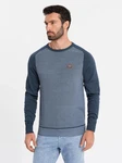 OMBRE Strickpullover Dunkelblau/Grau/Hellblau/Blau