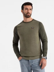 OMBRE Strickpullover Dunkelgrün/Khaki