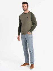 OMBRE Strickpullover Dunkelgrün/Khaki