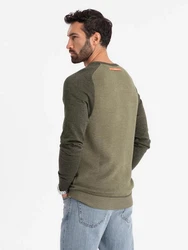 OMBRE Strickpullover Dunkelgrün/Khaki