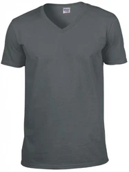 Gildan V-Shirt Softstyle V-Neck Herren T-Shirt Dunkelgrau/Grau/Hellgrau