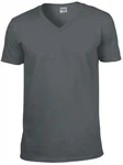 Gildan V-Shirt Softstyle V-Neck Herren T-Shirt Dunkelgrau/Grau/Hellgrau
