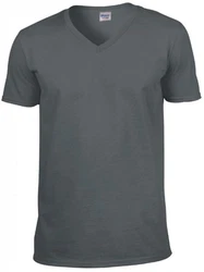Gildan V-Shirt Softstyle V-Neck Herren T-Shirt Dunkelgrau/Grau/Hellgrau