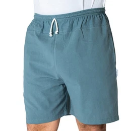 Strandshorts kurze Hose aus 100% Baumwolle Basic Stoffhose mit Taschen & Gummibund Sommerhose Sweatshorts Casual Loungewear Wellnesshose Strandshorts