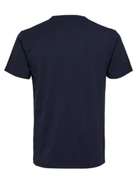 T-Shirt Einfarbiges T-Shirt V-Ausschnitt Basic Shirt SLHNEWPIMA (1-tlg) 3852 in Navy