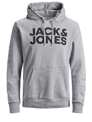 Jack & Jones Sweatshirt JJECORP LOGO SWEAT HOOD (3478) Grau
