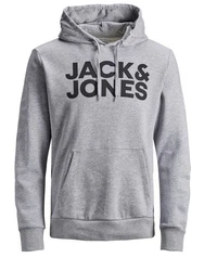 Jack & Jones Sweatshirt JJECORP LOGO SWEAT HOOD (3478) Grau