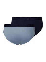 Hanro Slip Cotton Essentials Dunkelblau/Blau/Hellblau