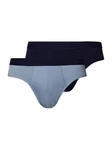 Hanro Slip Cotton Essentials Dunkelblau/Blau/Hellblau Hanro Slip Cotton Essentials Dunkelblau/Blau/Hellblau