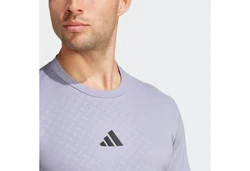 adidas Performance T-Shirt POWER 3S TEE Hellgrau/Grau/Lila/Dunkelgrau