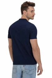 Levi's Henleyshirt mit Logo Stickerei Dunkelblau/Blau