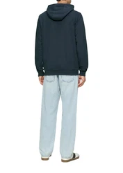 s.Oliver Hoodie mit Schriftzug Dunkelblau/Blau/Hellblau/Braun