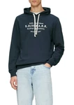 s.Oliver Hoodie mit Schriftzug Dunkelblau/Blau/Hellblau/Braun