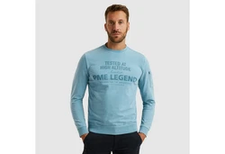 PME LEGEND Sweatshirt mit Logo Schriftzug Hellblau/Türkis/Blau