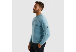 PME LEGEND Sweatshirt mit Logo Schriftzug Hellblau/Türkis/Blau