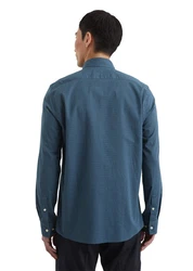 Marc O'Polo Langarmhemd Blau/Hellblau/Türkis/Dunkelblau