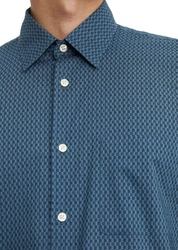 Marc O'Polo Langarmhemd Blau/Hellblau/Türkis/Dunkelblau