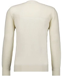 RAGMAN Rundhalspullover Khaki/Creme/Weiß/Beige