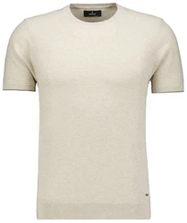 RAGMAN Rundhalspullover Khaki/Weiß/Beige