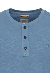 camel active Shirt Henley Blau/Grau/Hellblau