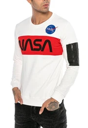 Sweatshirt mit NASA Print Sportlicher Pullover im Astronauten-Look