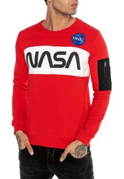 Sweatshirt mit NASA Print Sportlicher Pullover im Astronauten-Look