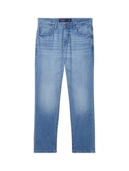 TOM TAILOR 5-Pocket Hose Josh Slim (1-tlg) Hellblau/Blau