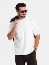 OMBRE T-Shirt LOOSE FIT mit Rundhalsausschnitt Weiß