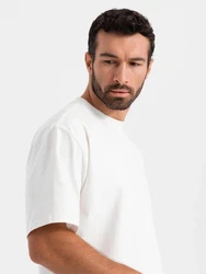 OMBRE T-Shirt LOOSE FIT mit Rundhalsausschnitt Weiß