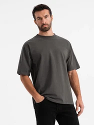 OMBRE T-Shirt LOOSE FIT mit Rundhalsausschnitt Dunkelgrau/Khaki/Dunkelgrün/Grau/Hellgrau