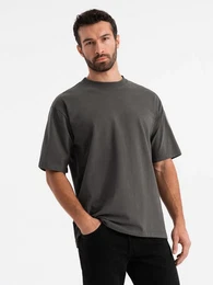 T-Shirt Baumwoll-T-Shirt LOOSE FIT mit Rundhalsausschnitt