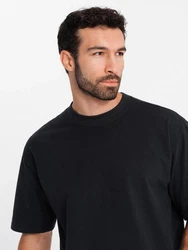 OMBRE T-Shirt LOOSE FIT mit Rundhalsausschnitt Schwarz