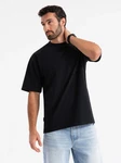 OMBRE T-Shirt LOOSE FIT mit Rundhalsausschnitt Schwarz