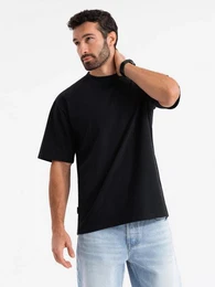 T-Shirt Baumwoll-T-Shirt LOOSE FIT mit Rundhalsausschnitt