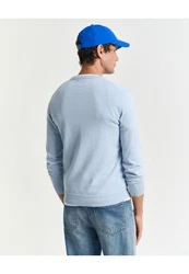 Gant Strickpullover CLASSIC COTTON V-NECK Hellblau/Blau