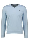 Gant Strickpullover CLASSIC COTTON V-NECK Hellblau/Blau