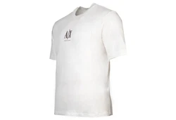 ARMANI EXCHANGE T-Shirt Herren Rundhals Kurzarm Logo taupe/offwhite
