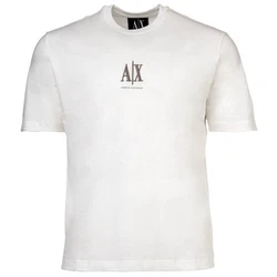 ARMANI EXCHANGE T-Shirt Herren Rundhals Kurzarm Logo taupe/offwhite