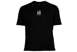 ARMANI EXCHANGE T-Shirt Herren Rundhals Kurzarm Logo schwarz
