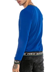 RedBridge Langarmshirt mit Logo-Bund Blau