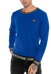 RedBridge Langarmshirt mit Logo-Bund Blau