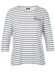 Rundhalsshirt mit Glitzersteinen