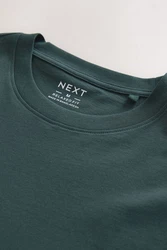 Next T-Shirt Rundhals-T-Shirt Relaxed Fit Grün/Dunkelgrün/Türkis