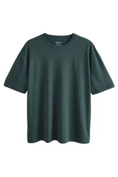 Next T-Shirt Rundhals-T-Shirt Relaxed Fit Grün/Dunkelgrün/Türkis