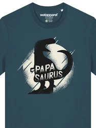 wat? Apparel T-Shirt Papasaurus Türkis/Blau/Lila/Gelb/Dunkelblau