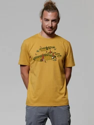 wat? Apparel T-Shirt Gnome Footprint Rosa/Gelb