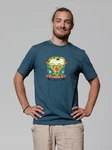 wat? Apparel T-Shirt Hippies Bus Blau/Grün/Türkis